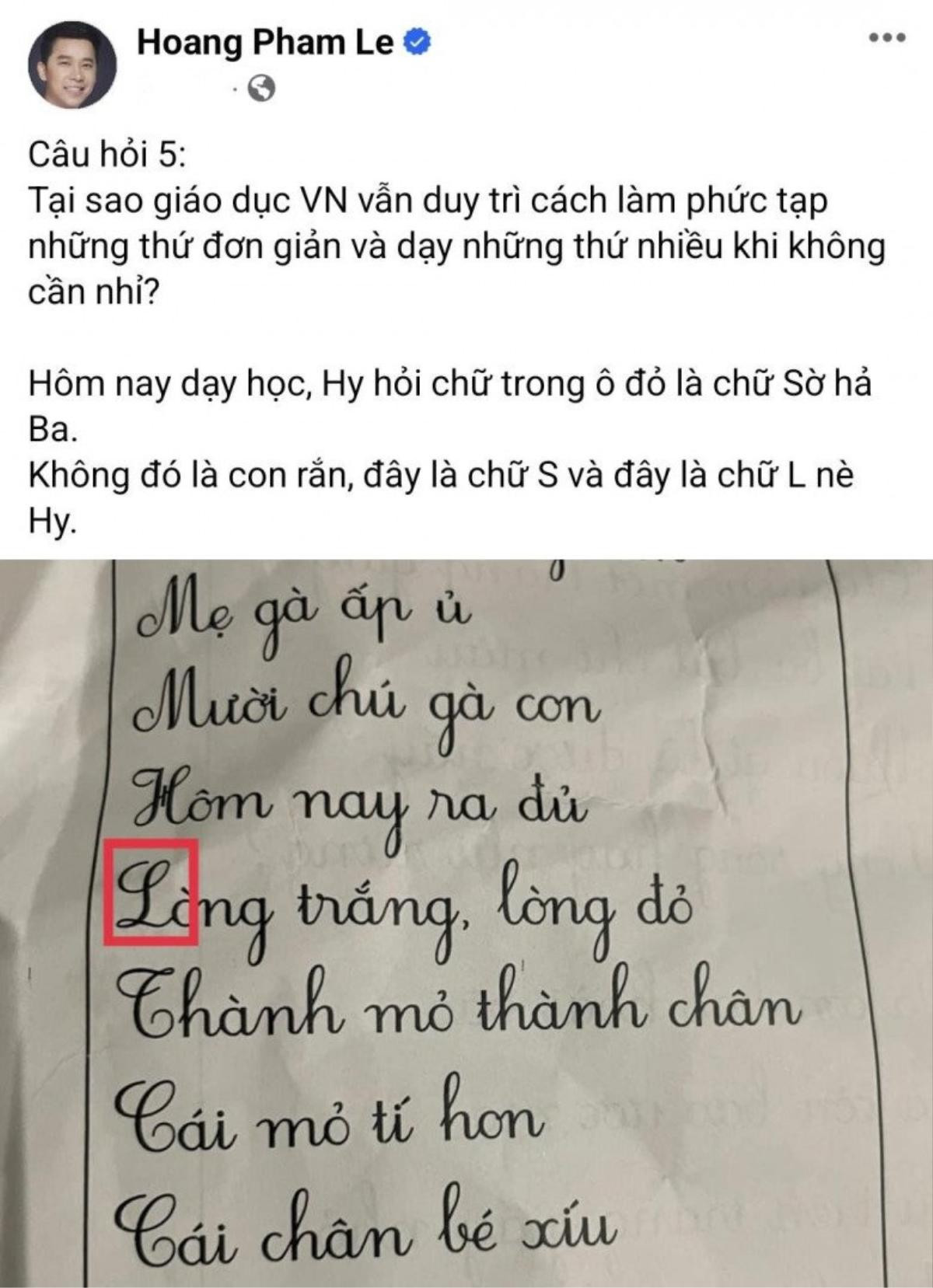 Ca sĩ Lê Hoàng gây tranh cãi khi nhận xét chữ cái viết hoa của tiếng Việt, còn 'thách thức' netizen? Ảnh 1