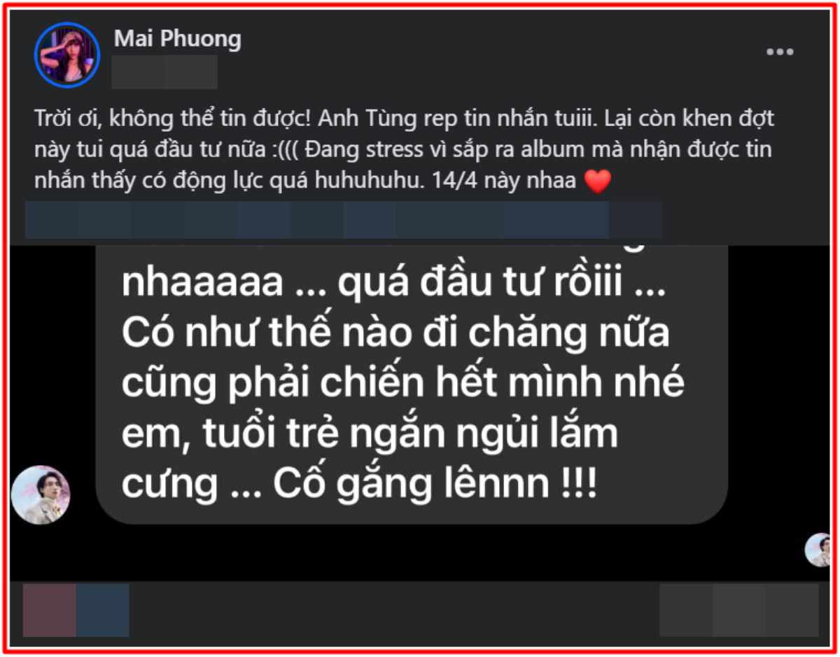 Sơn Tùng gửi tin nhắn cho một cô gái, biết được mối quan hệ ai cũng bất ngờ Ảnh 1