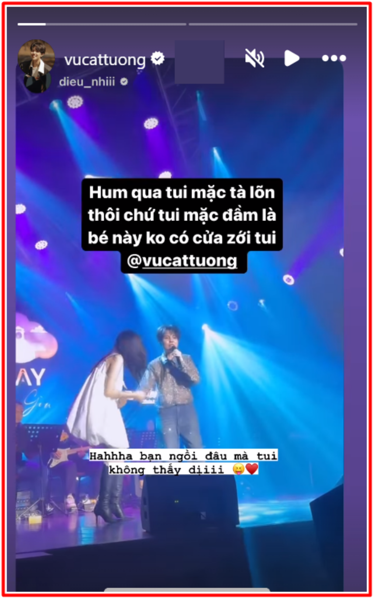 Thấy Vũ Cát Tường nhảy cùng một cô gái trên sân khấu, Diệu Nhi tuyên bố một câu Ảnh 2