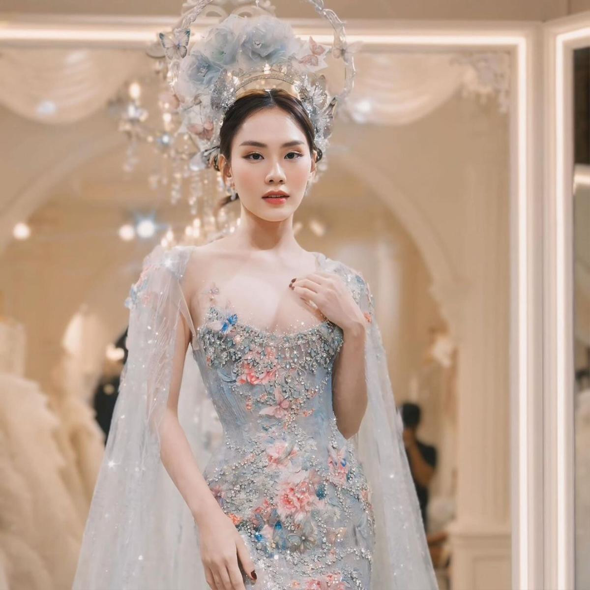 Chưa thi Miss World, Hoa hậu Ý Nhi đã được netizen đề xuất Evening Gown Ảnh 9