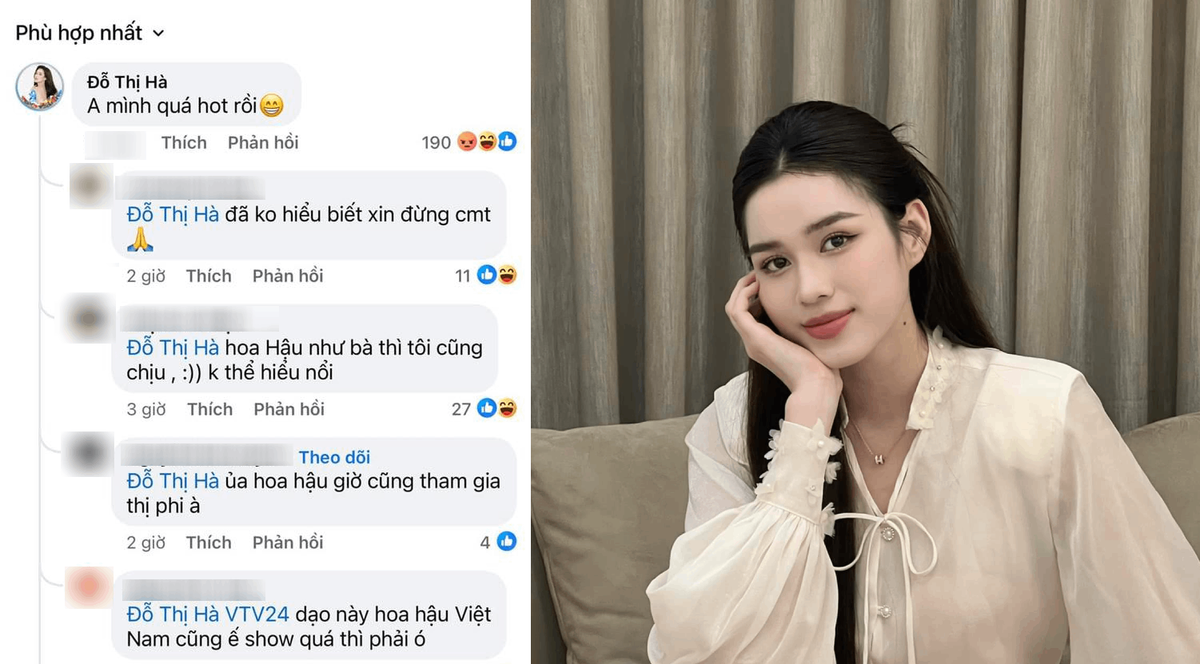 Hoa hậu Đỗ Thị Hà bị chê kém duyên khi bình luận về drama của vợ chồng Quang Hải Ảnh 1