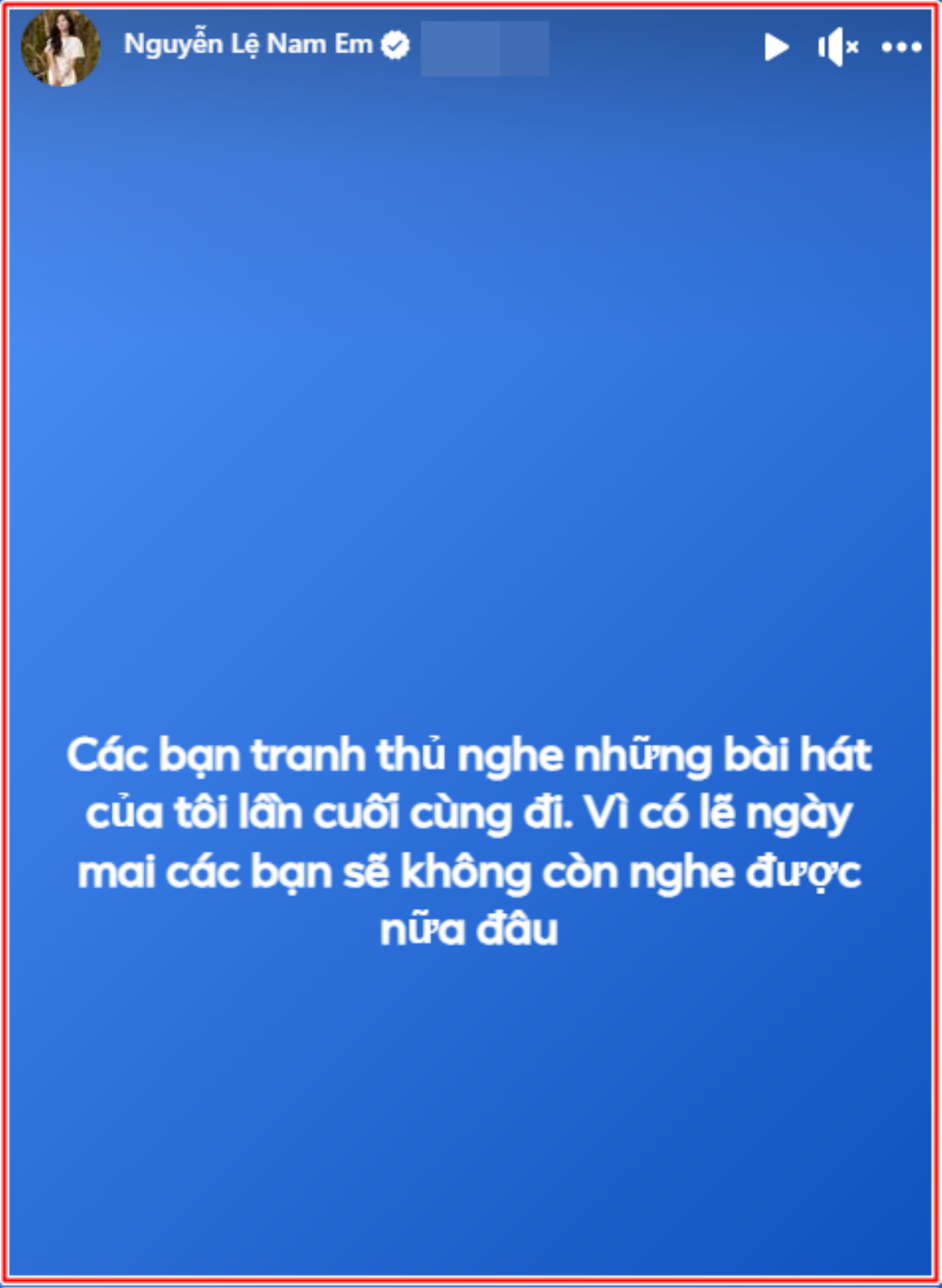 Nam Em sẽ giải nghệ, ngừng ca hát? Ảnh 1