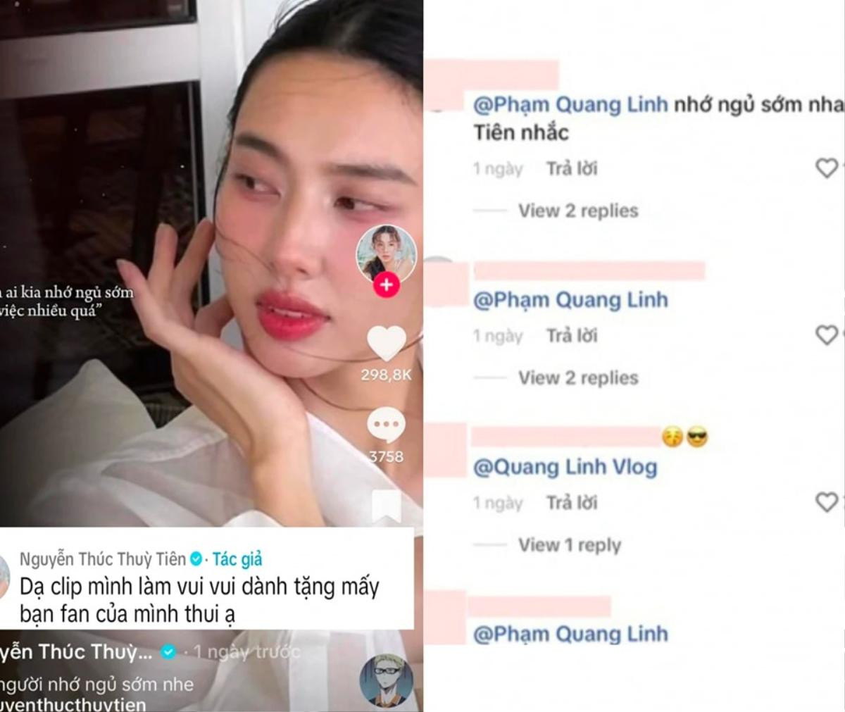 Thùy Tiên nhắn ai đó ngủ sớm, Quang Linh Vlogs đồng loạt bị réo tên Ảnh 1