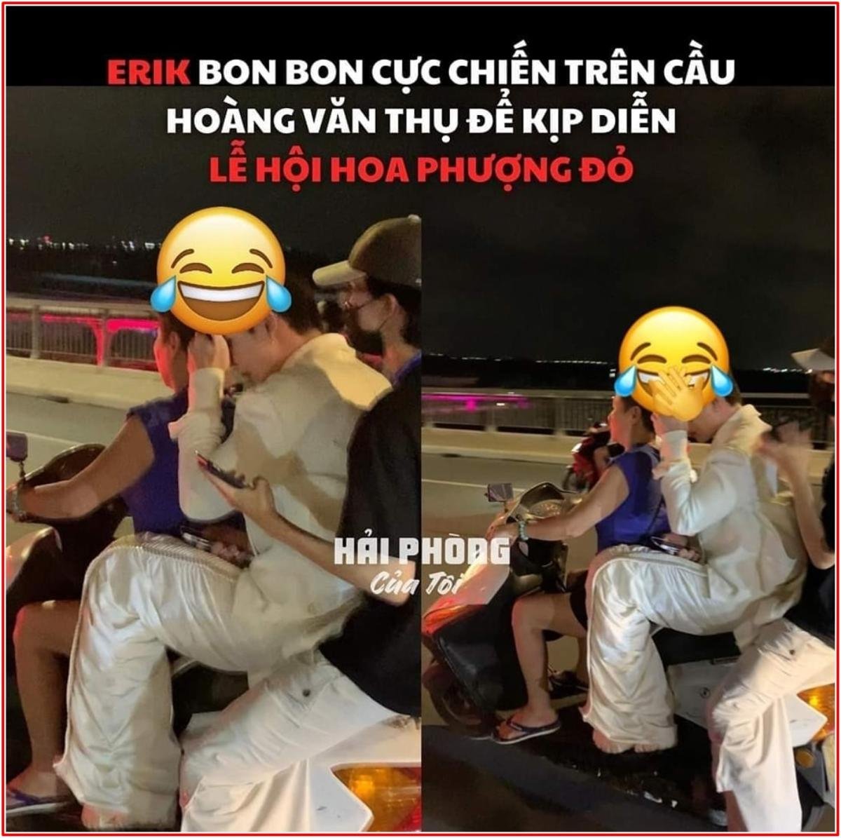 Chạy show nhưng bị tắc đường, ERIK được cô bán nước chở bằng xe máy đến chỗ diễn Ảnh 2