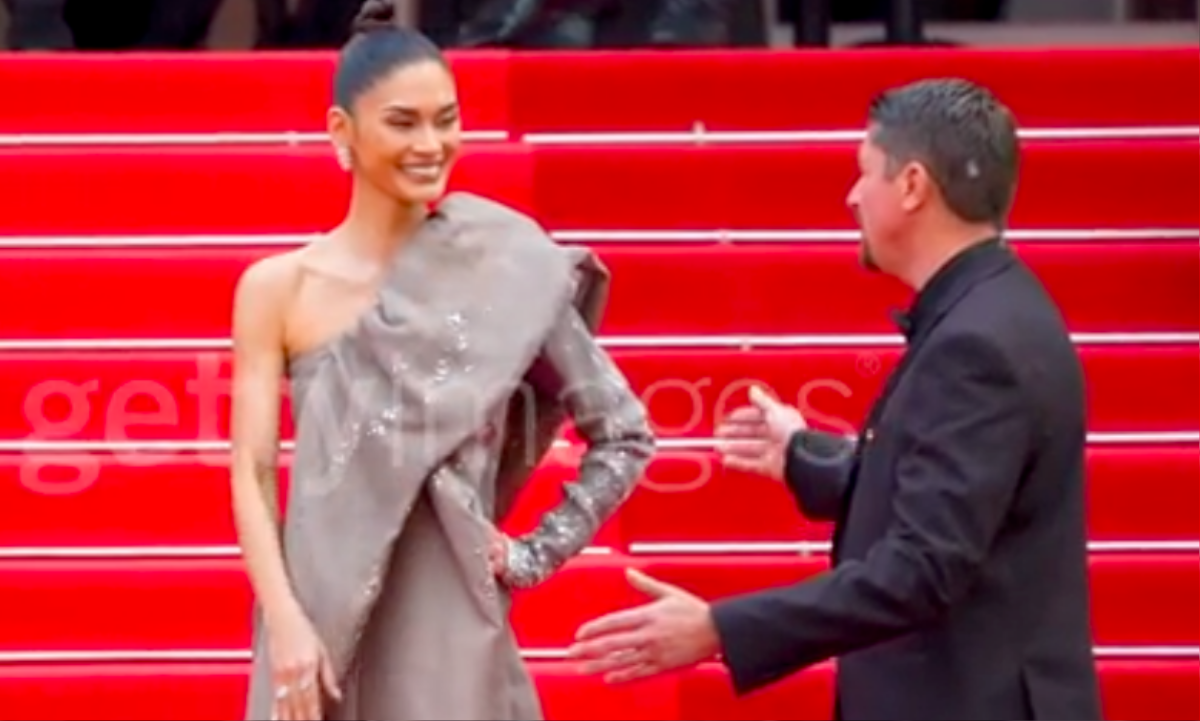 Đang tạo dáng hôn gió, Miss Universe 2015 bất ngờ bị an ninh 'đuổi' khỏi thảm đỏ Cannes Ảnh 2