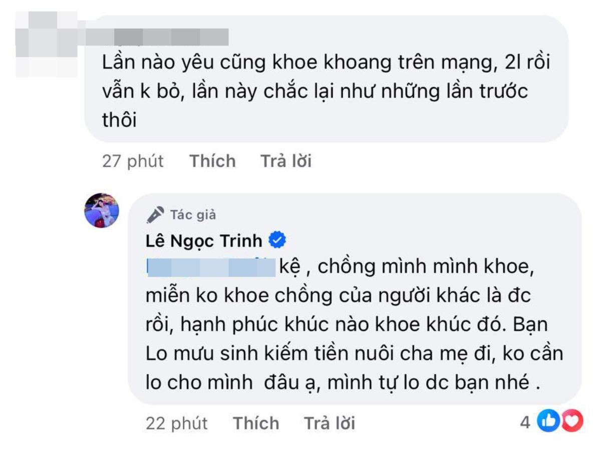 Ngọc Trinh đáp trả anti-fan: 'Chồng mình thì mình khoe, miễn không khoe chồng người khác là được' Ảnh 2