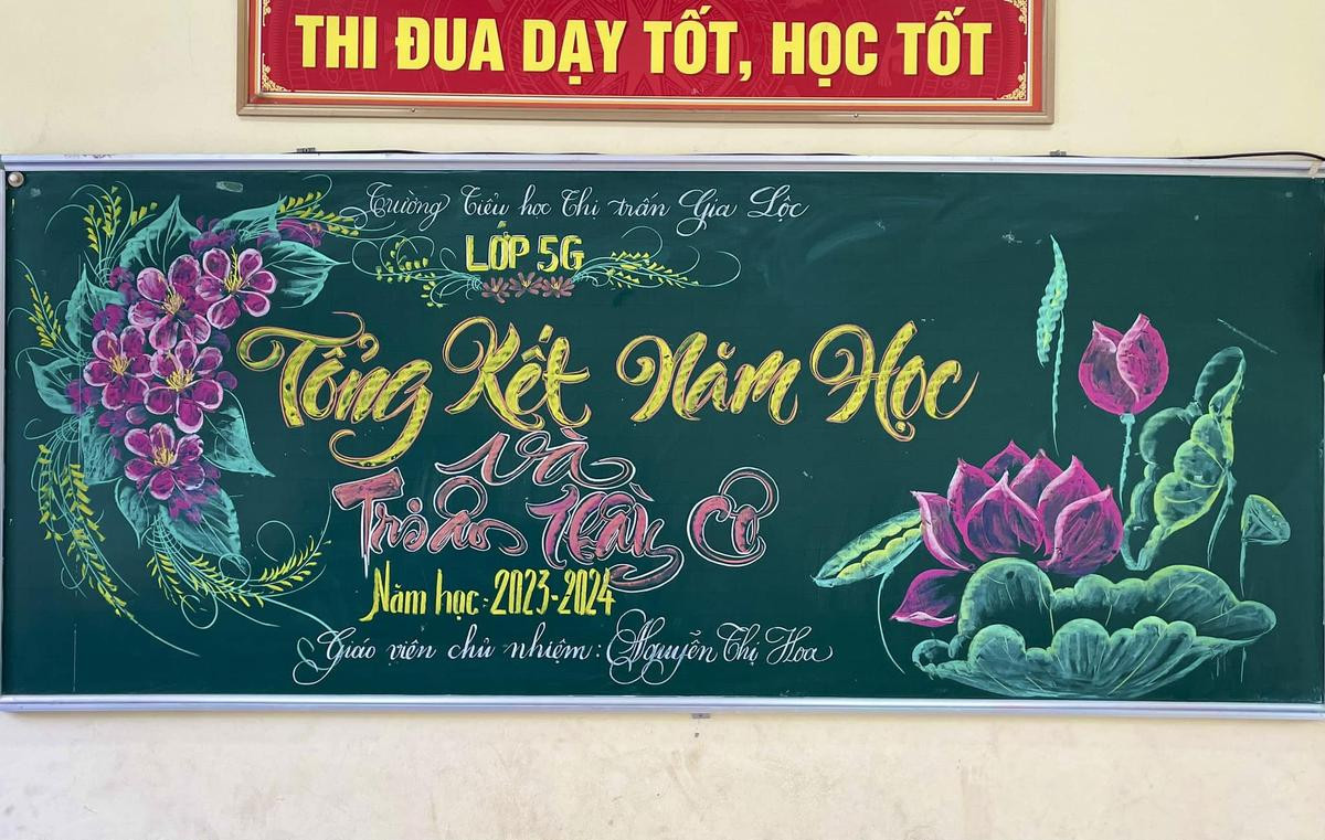 Chiêm ngưỡng loạt bảng chia tay cuối năm hoc đẹp như tranh Ảnh 6