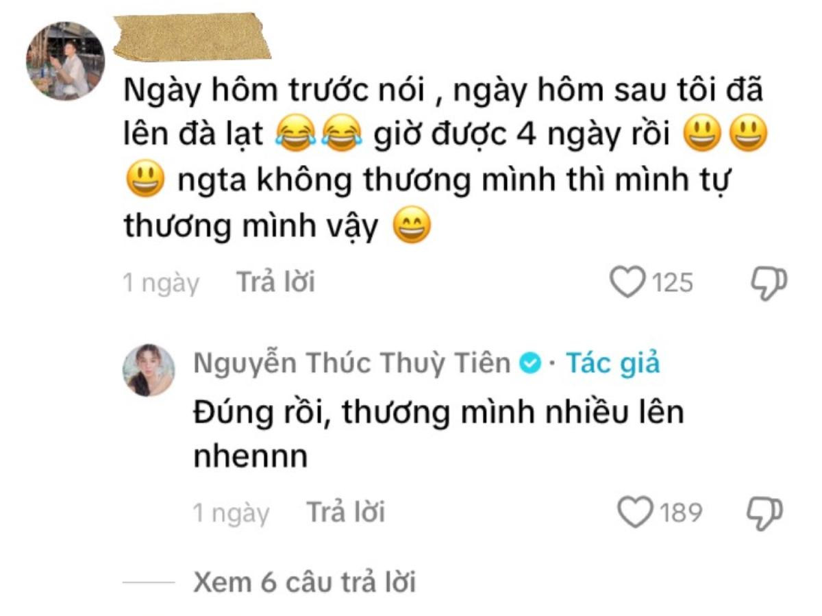 Hoa hậu Thùy Tiên khuyên 'thương mình nhiều lên' hậu thông báo chia tay Ảnh 2