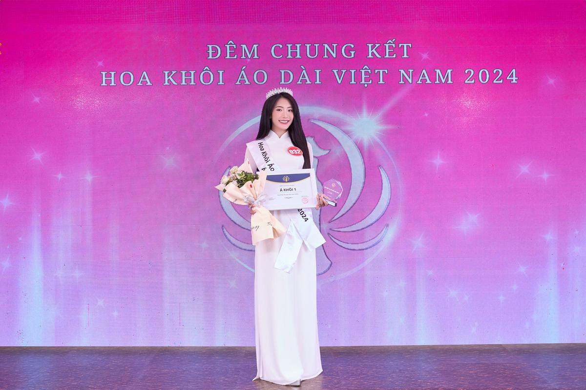 Nữ sinh người Tày gây ấn tượng tại Hoa khôi Áo dài Việt Nam 2024 Ảnh 1