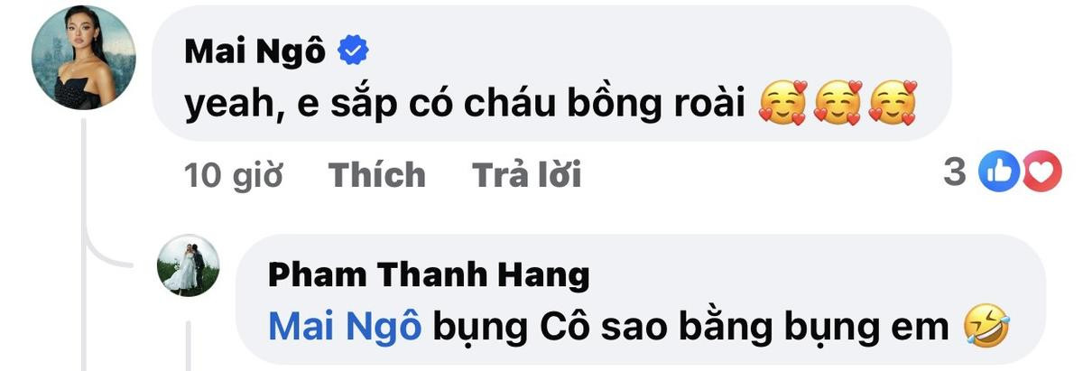 Thanh Hằng phản ứng đáng chú ý khi Mai Ngô nhắc thẳng chuyện bầu bí Ảnh 2