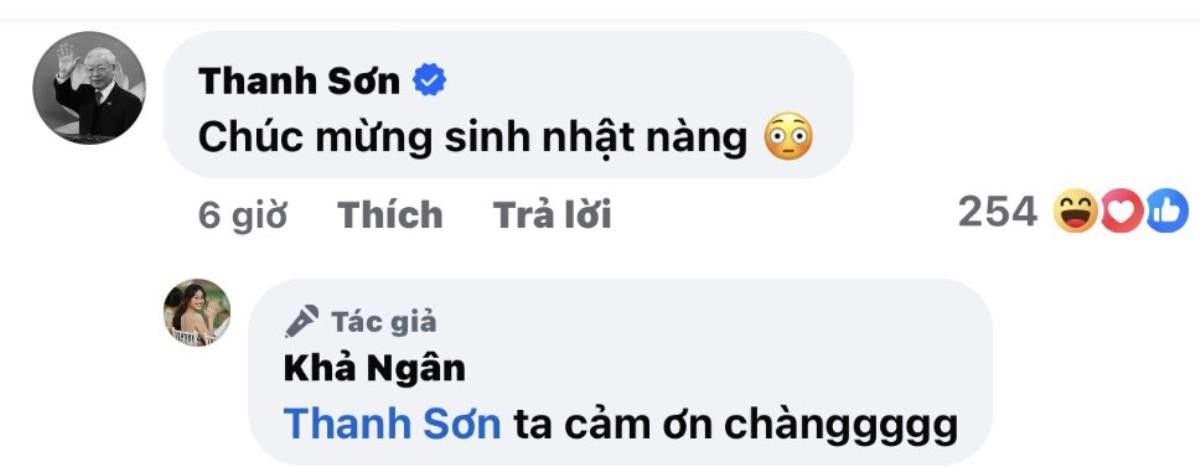 Thanh Sơn chúc mừng sinh nhật Khả Ngân, cách xưng hô gây chú ý Ảnh 2