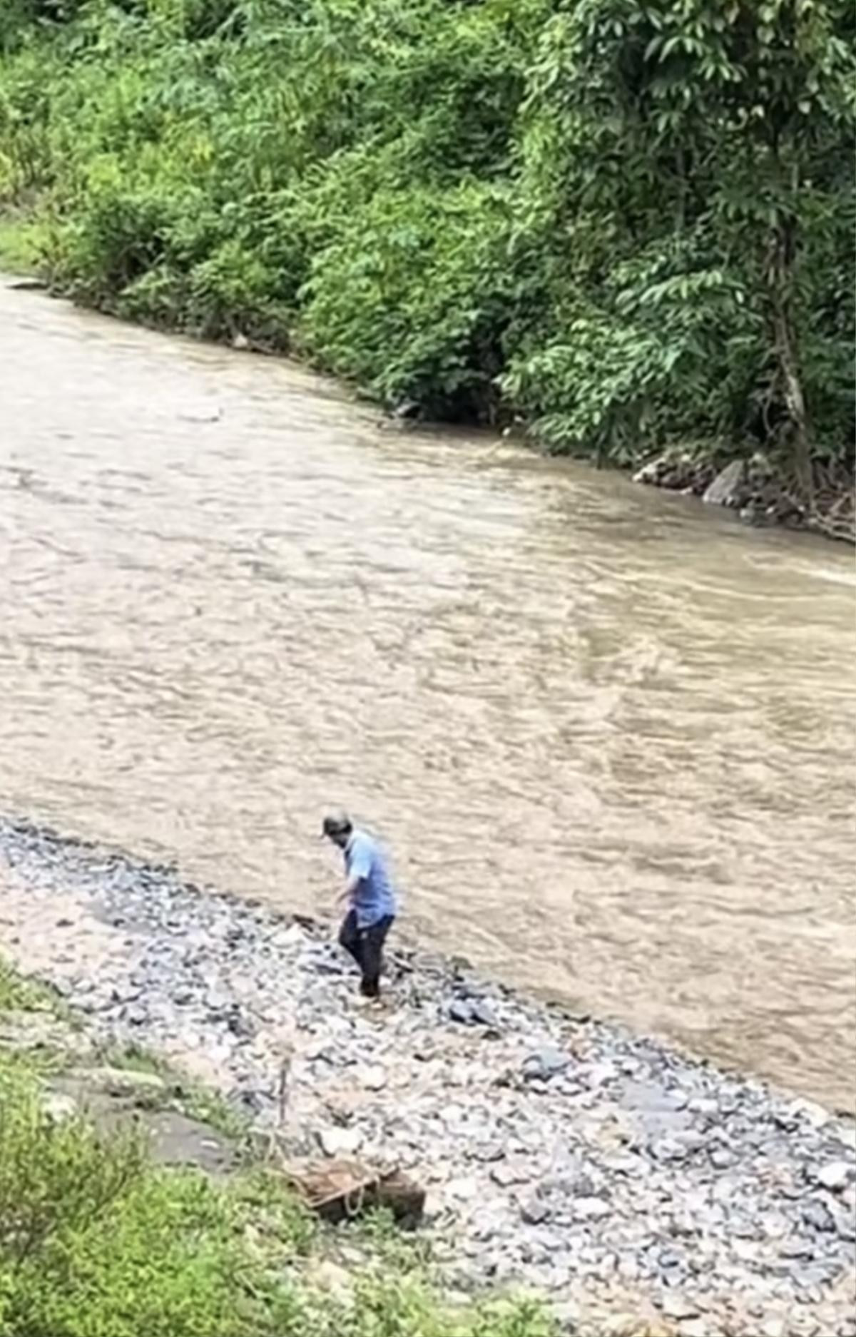 Mặc dòng nước lũ chảy xiết, người đàn ông liều mình giải cứu chú lợn và cái kết bất ngờ Ảnh 2