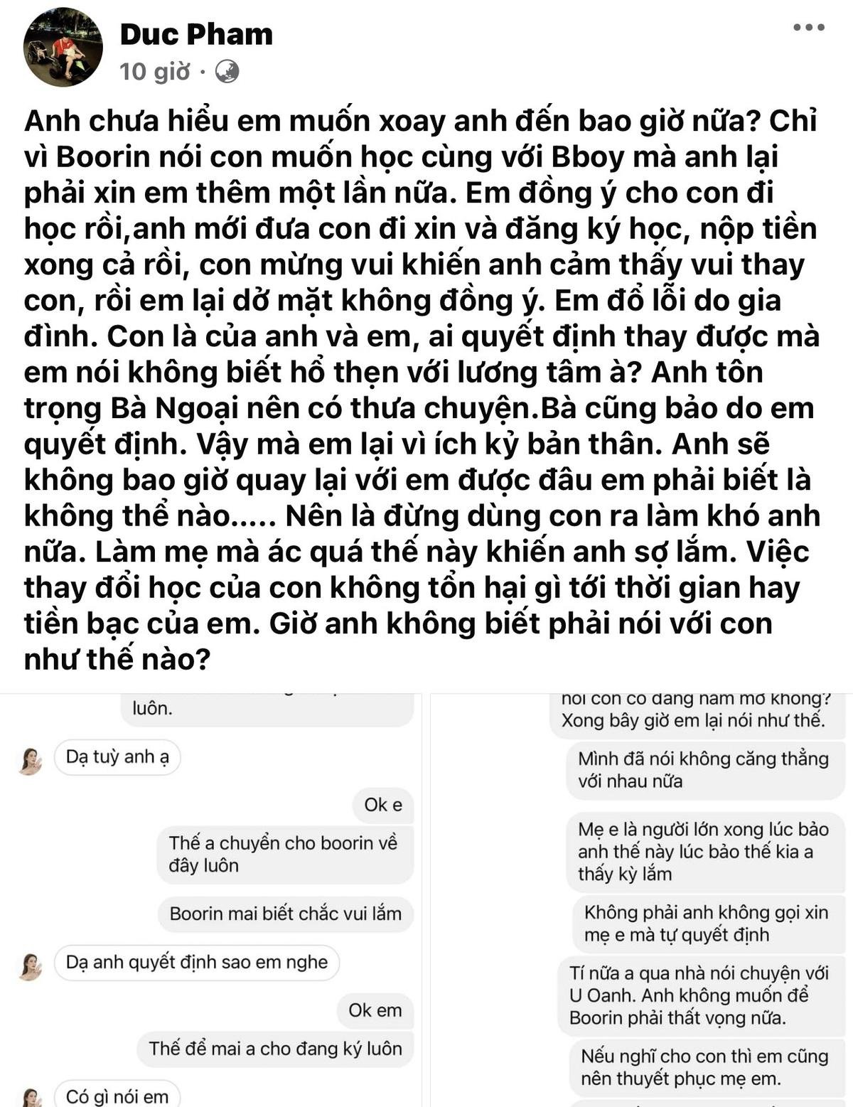 Chồng cũ nhắn nhủ Diệp Lâm Anh: Làm mẹ thế này anh sợ lắm Ảnh 1