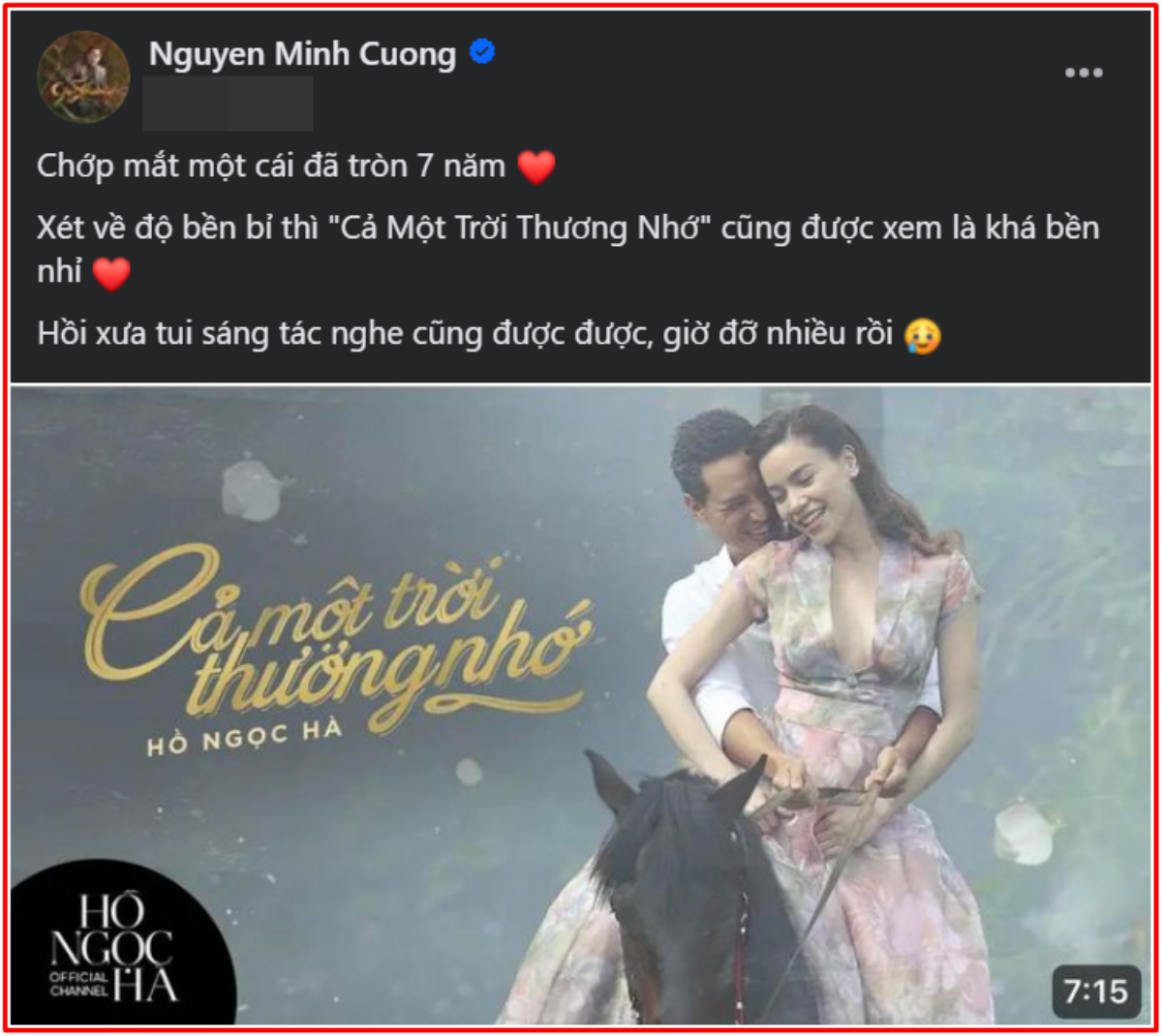 Nguyễn Minh Cường kỷ niệm cột mốc đặc biệt với Hồ Ngọc Hà Ảnh 1