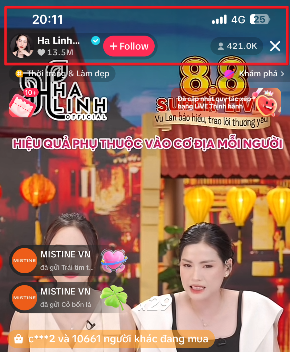 Không hổ danh 'chiến thần', Võ Hà Linh đạt lượng mắt xem khủng khi vừa lên sóng livestream Ảnh 2