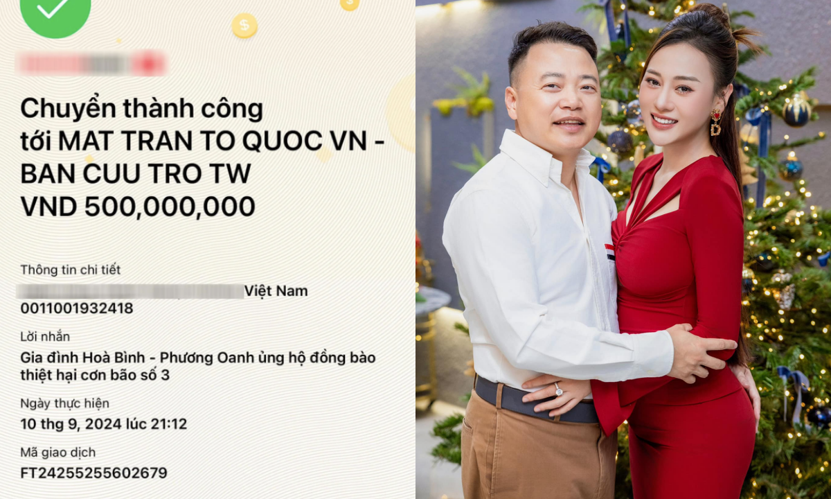 Sự thật về 500 triệu từ thiện lũ lụt của Phương Oanh và Shark Bình Ảnh 1