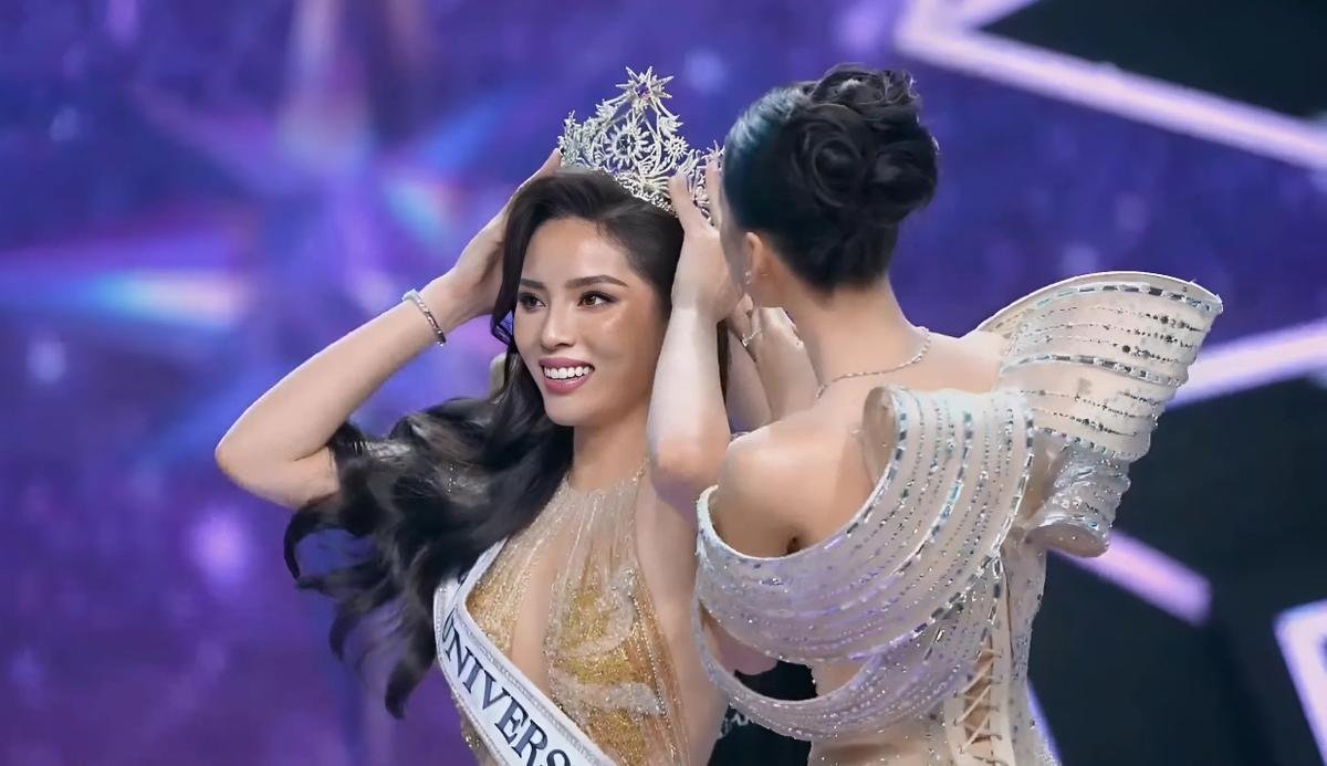 Phản ứng của Kỳ Duyên khi Minh Triệu đăng quang Miss Universe Vietnam 2024 Ảnh 1