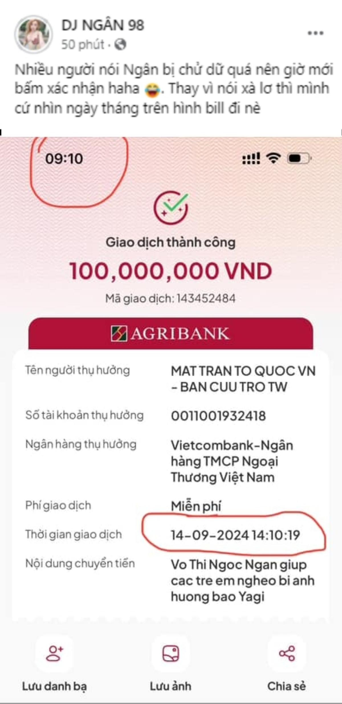 Kết quả sao kê của Ngân 98, sự thật ồn ào 'phông bạt' được làm rõ Ảnh 2