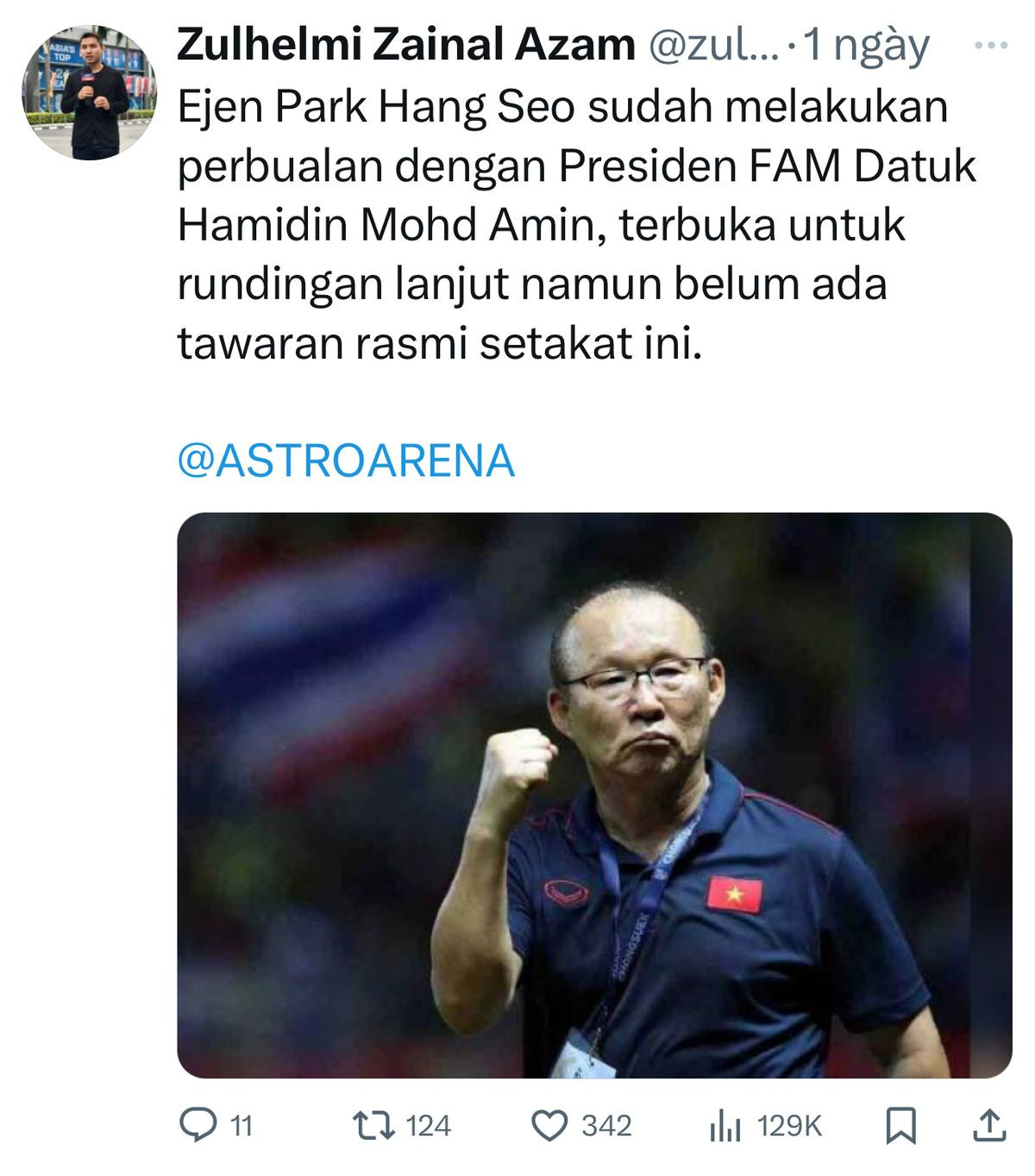 'HLV Park Hang Seo và tuyển Malaysia sẵn sàng đàm phán thêm' Ảnh 1