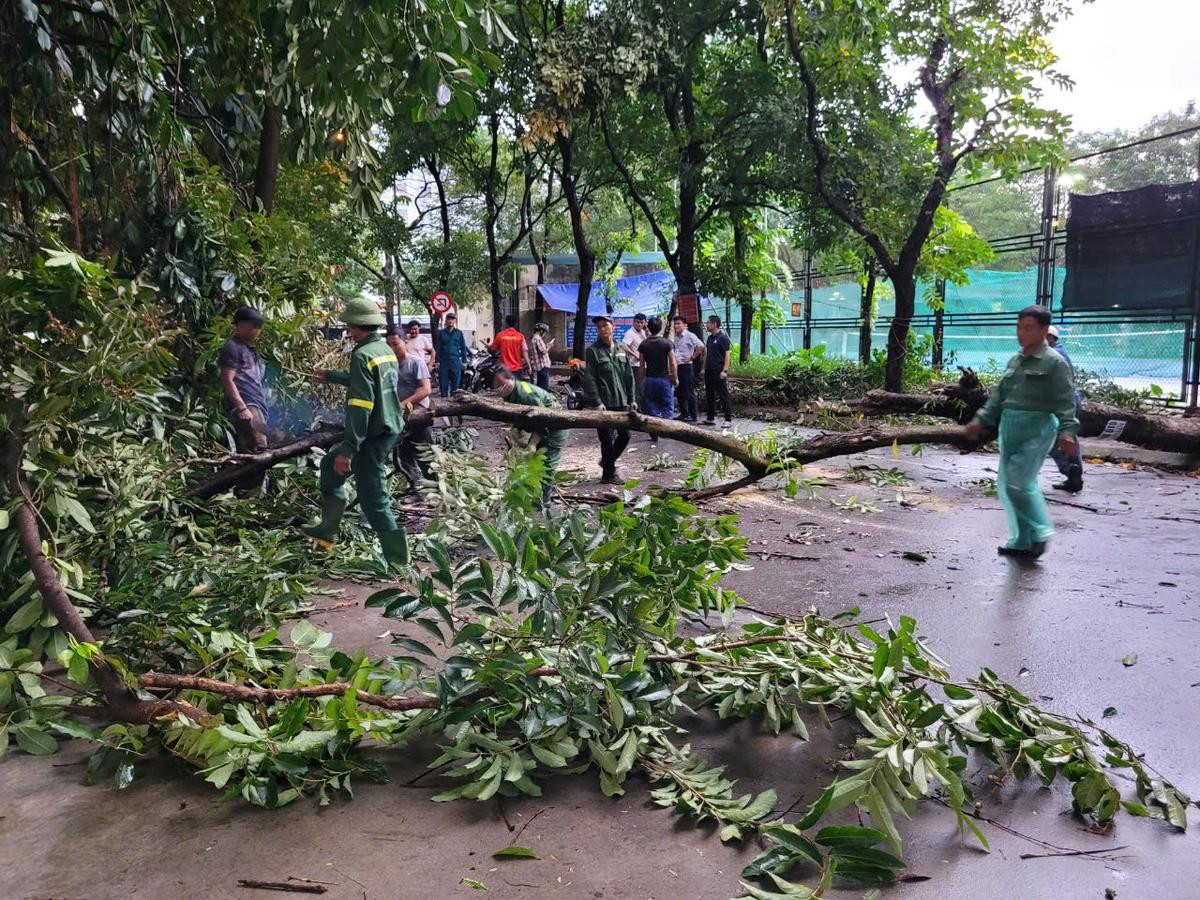 Bão Yagi quần thảo Hà Nội: Gió mạnh giật tung áo mưa, người dân vật lộn trên đường về nhà Ảnh 4