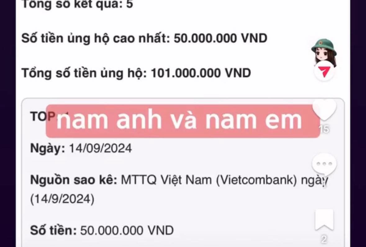 Ngỡ ngàng với số tiền quyên góp khủng của chị em Nam Em Ảnh 1