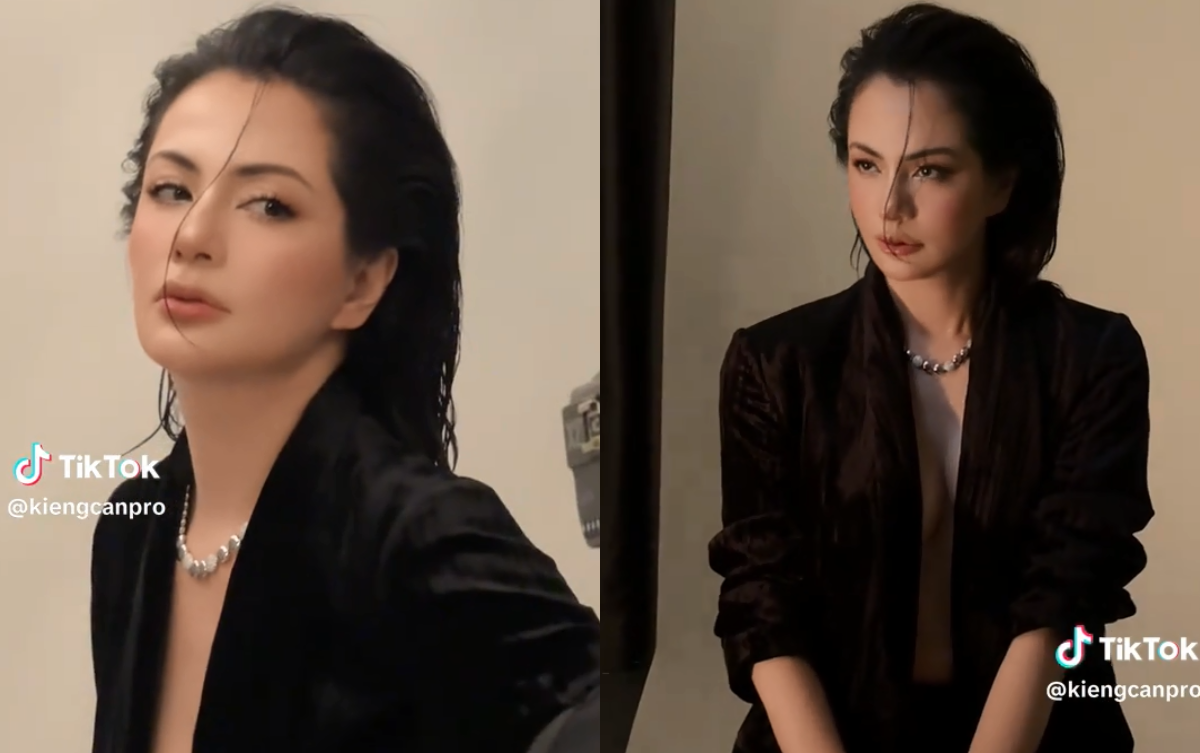 Cựu siêu mẫu Việt U50 gây sốt với khoảnh khắc không mặc nội y Ảnh 1