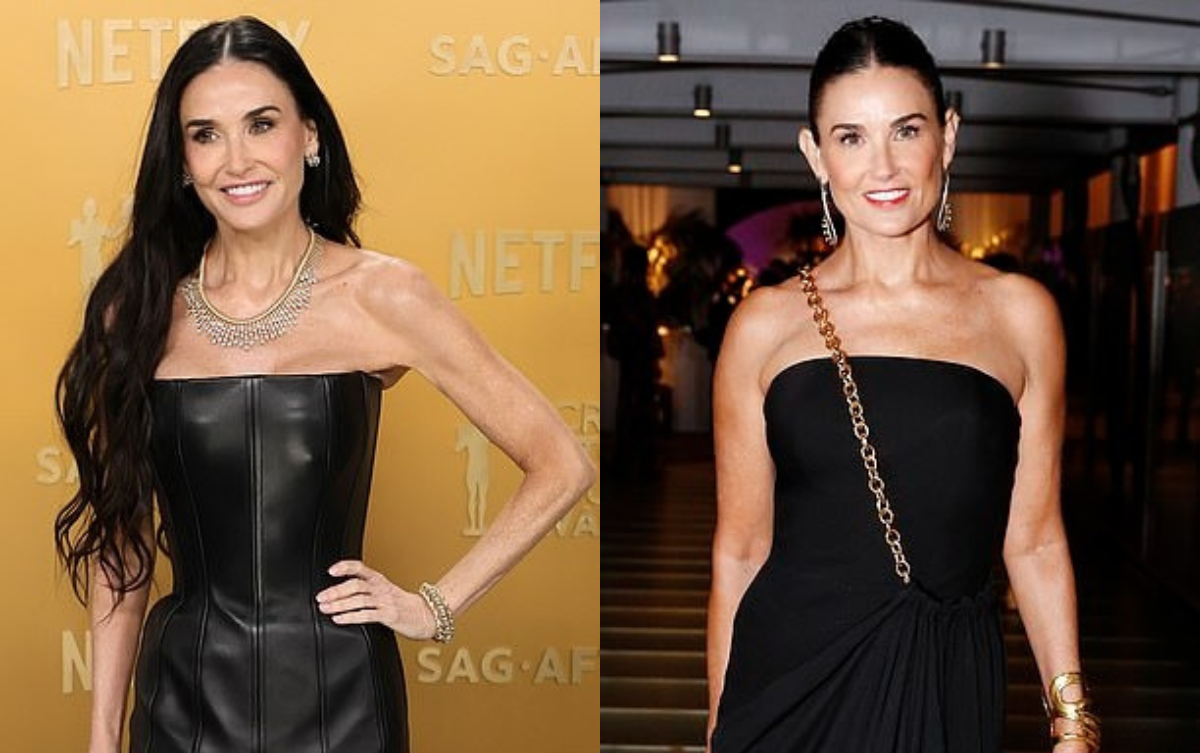 Demi Moore bị chỉ trích vì thân hình chạy xệ, thiếu săn chắc trên thảm đỏ SAG 2025. 