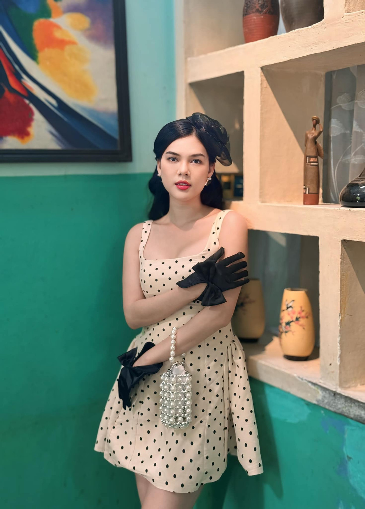 Đây là tạo hình trong bộ phim Giọt Lệ Kim Tiền của Ngọc Trinh. Ảnh: FBNV