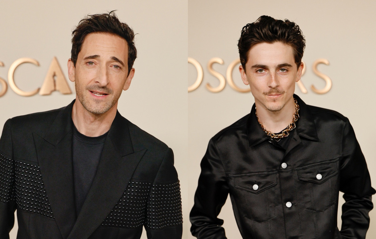 Adrien Brody  (trái) và Timothee Chalamet. 