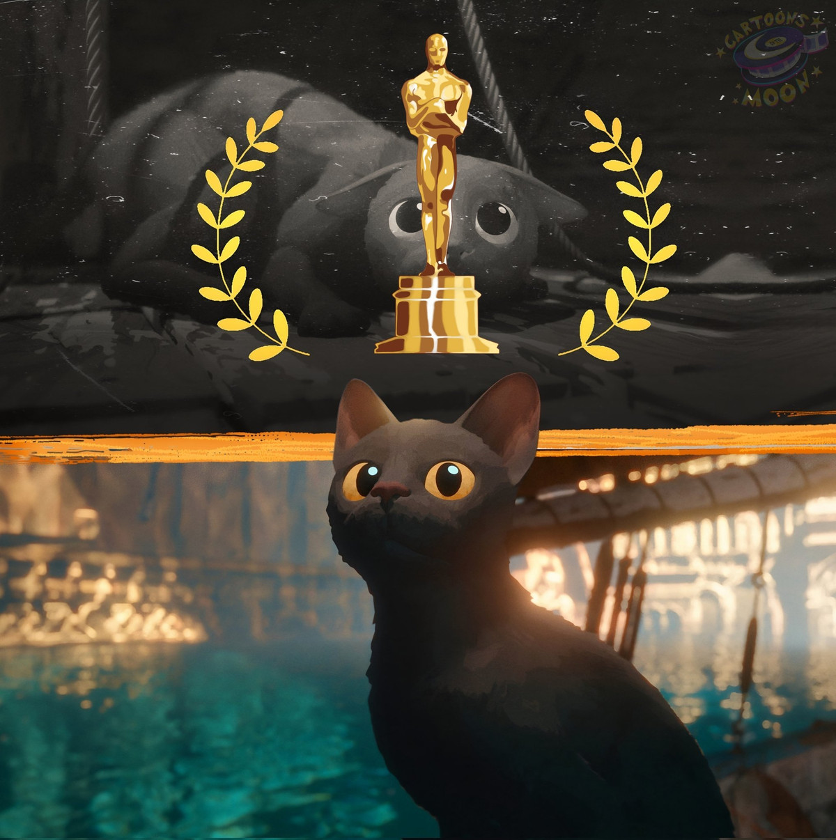 Tại hạng mục Phim hoạt hình hay nhất, dự án hoạt hình phiêu lưu kỳ ảo Flow đã được xướng tên là người chiến thắng. Ảnh: X