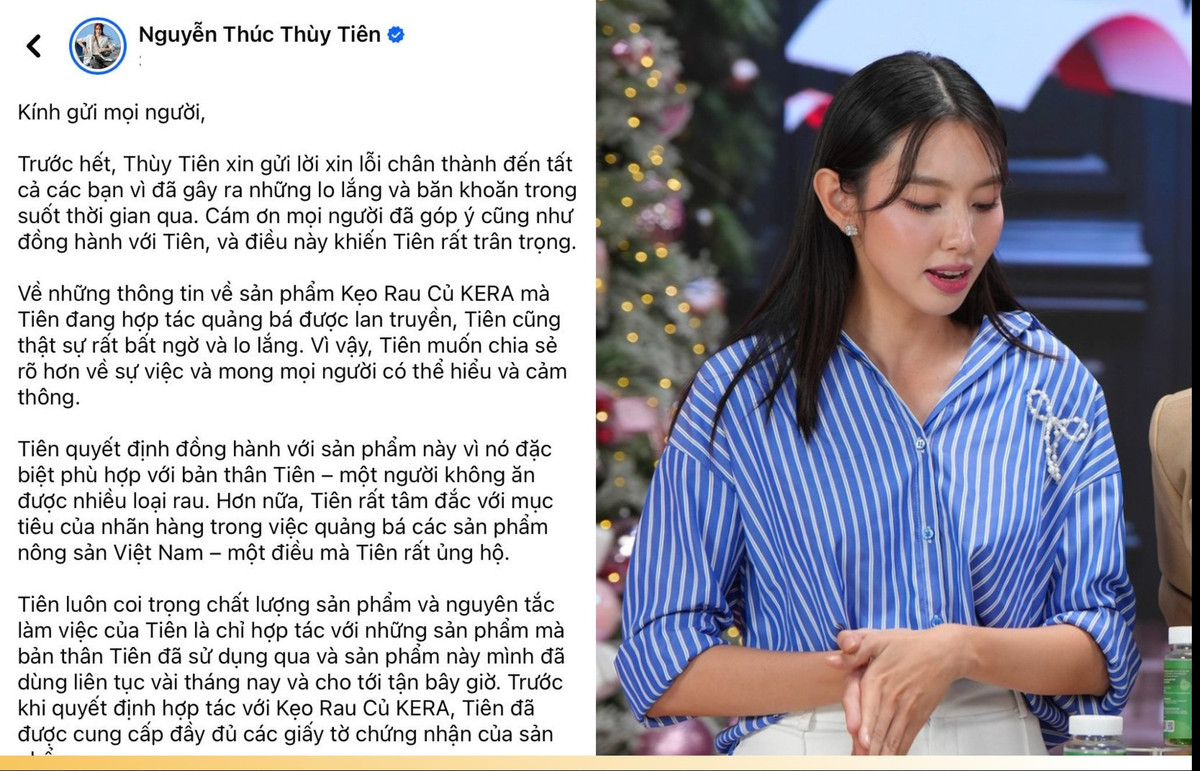 Thùy Tiên nhận phản ứng tiêu cực sau bài đăng xin lỗi.