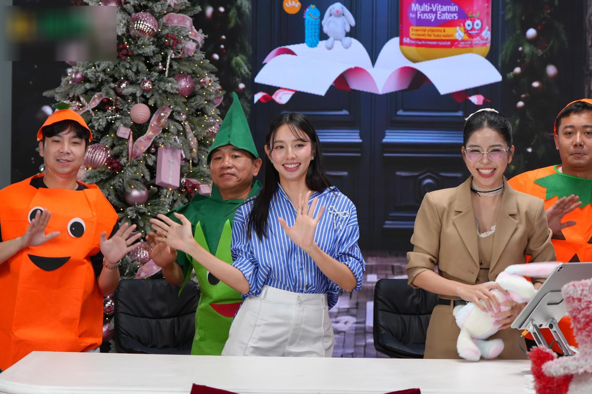 Hoa hậu Thùy Tiên và Quang Linh Vlogs, Hằng Du Mục đều tham gia quảng bá cho sản phẩm kẹo rau đang bị chỉ trích trên thị trường.