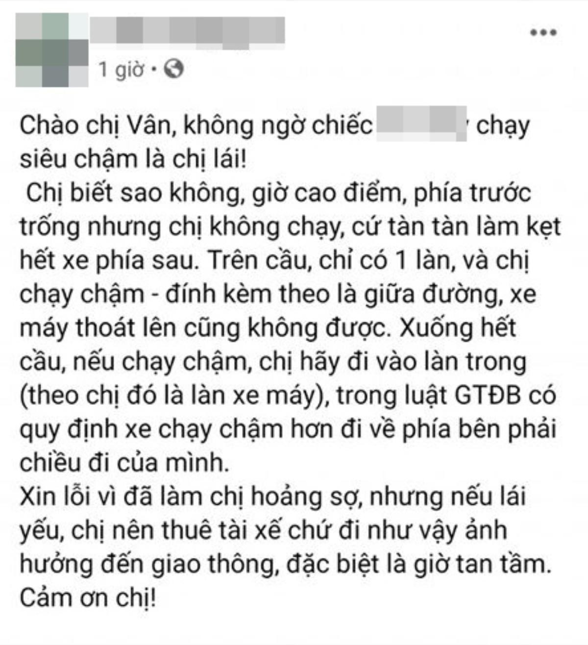 Bị tài xế tố “ngược” gây ách tắc giao thông, Ốc Thanh Vân đáp trả gay gắt Ảnh 2