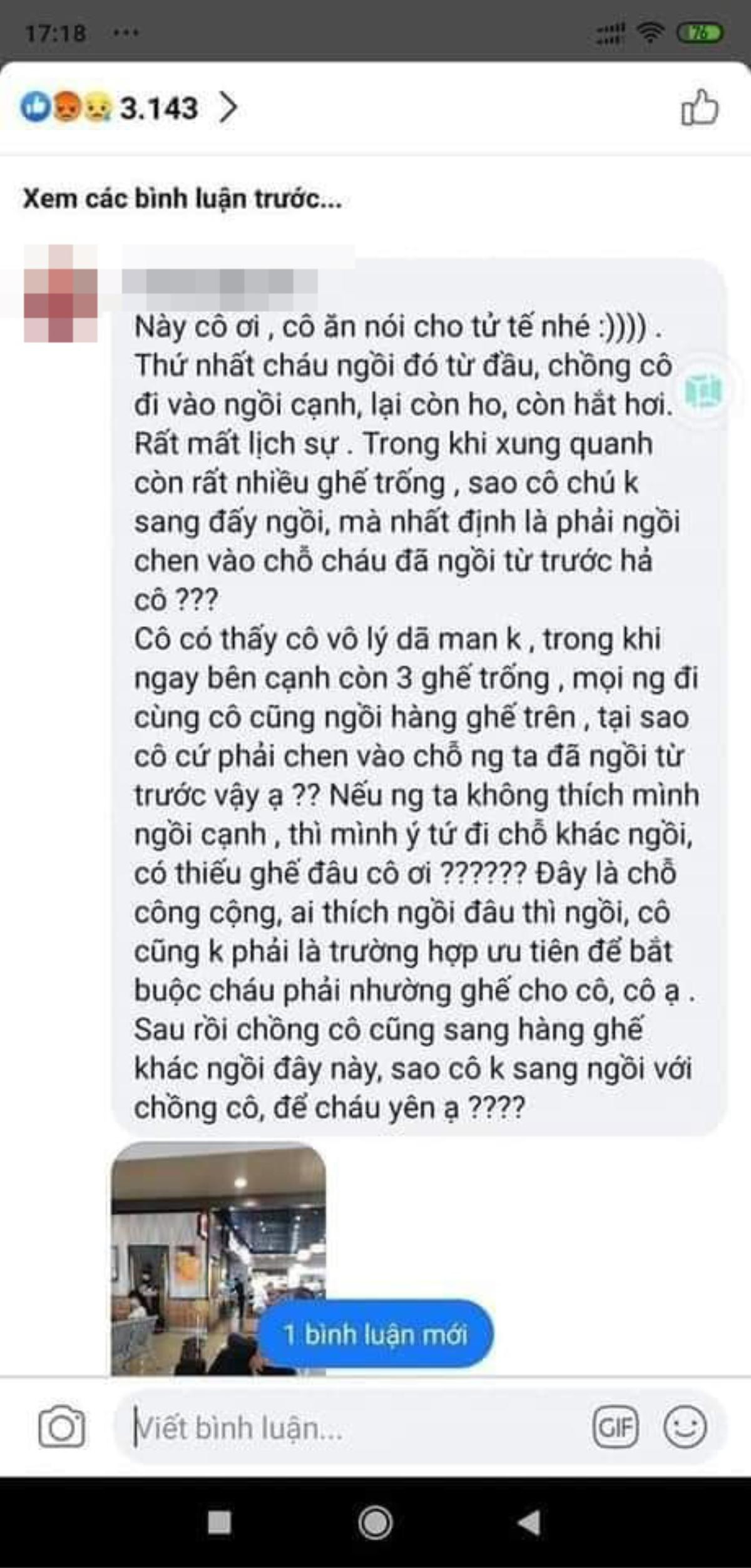 Chừa chỗ ngồi cho… một li nước, cô gái thẳng thừng khước từ lời đề nghị được ngồi ghế bên cạnh của người khác Ảnh 4