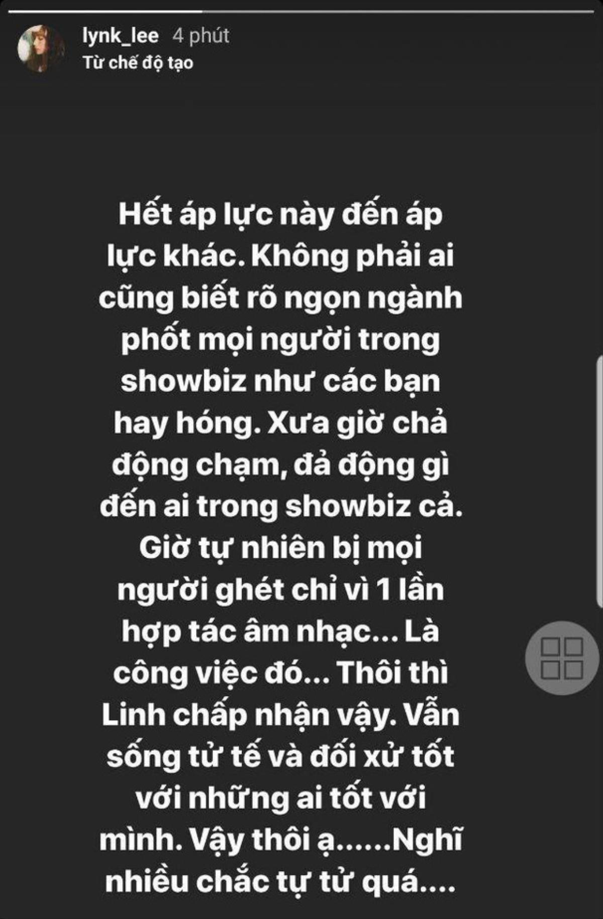 Lynk Lee phán pháo lại thông tin khi đăng ảnh hợp tác cùng với K-ICM: 'Nghĩ nhiều chắc tự tử quá' Ảnh 2