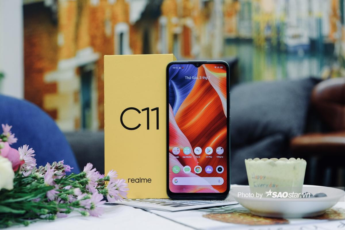 Cận cảnh smartphone tân binh’ của Realme tại VN: Pin 5.000 mAh, camera kép Ảnh 1