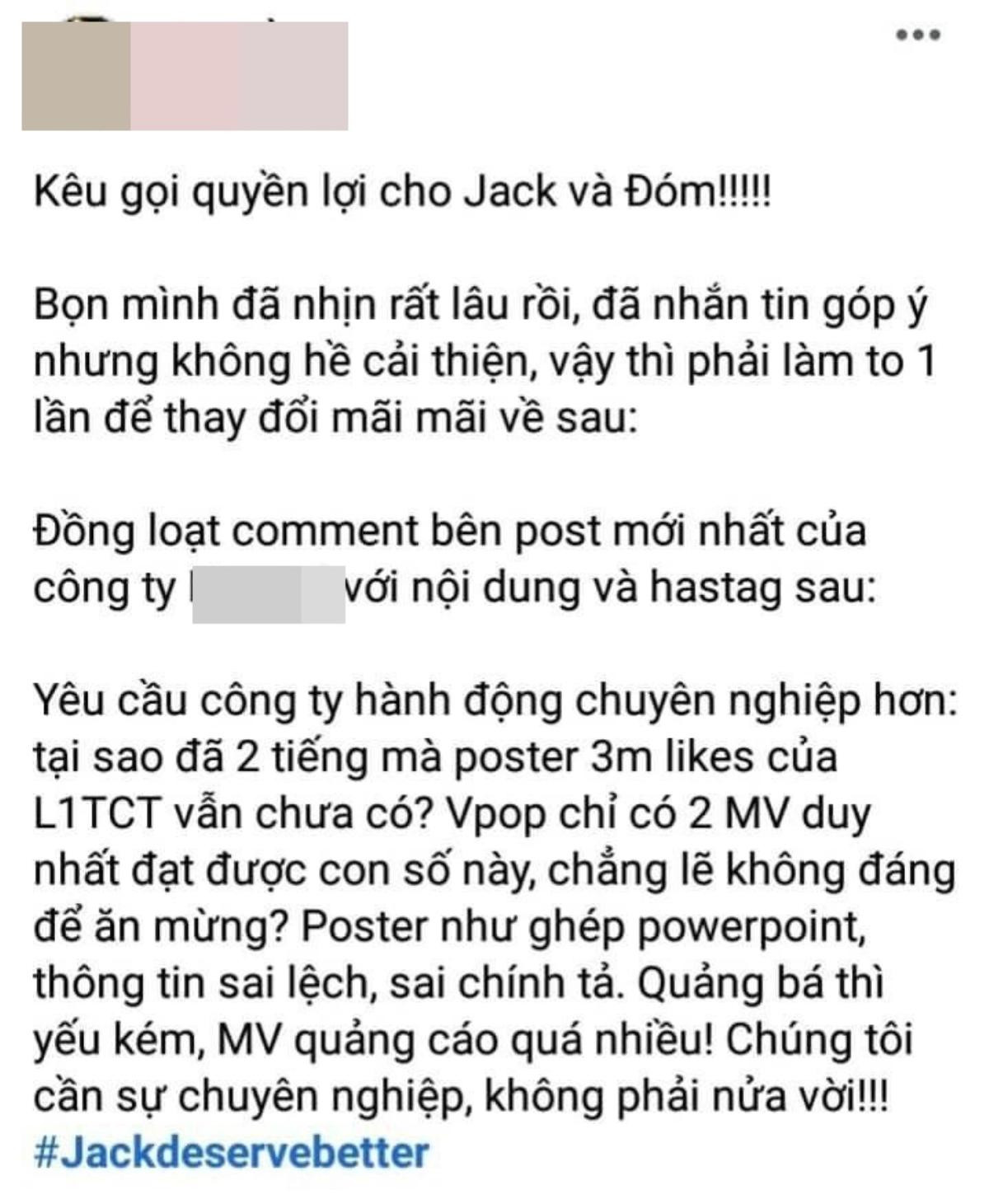 Công ty quản lý của Jack bị người hâm mộ đồng loạt chỉ trích: Chuyện gì đã xảy ra? Ảnh 3