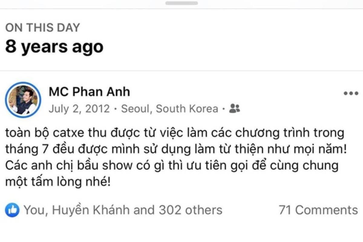 MC Phan Anh bất ngờ nhắc lại ồn ào từ thiện 4 năm trước: Làm từ tâm, lấy tiền túi ủng hộ Ảnh 2