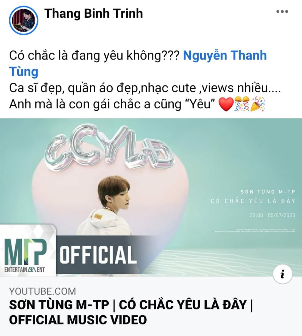 Trịnh Thăng Bình công khai tỏ tình Sơn Tùng M-TP, chẳng ngờ giọng ca Lạc trôi đã đáp lời liền tay Ảnh 2