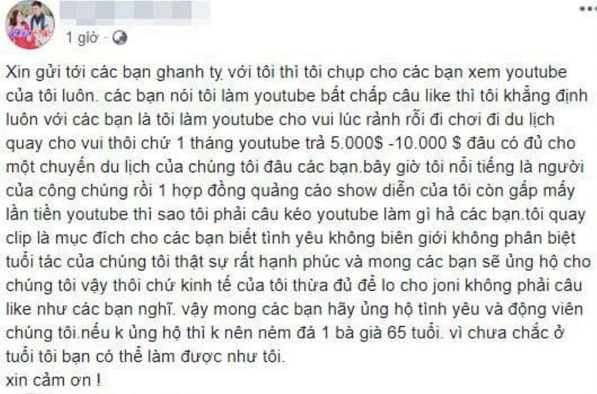 'Cô dâu 65 tuổi' tiết lộ thu nhập từ YouTube sau khi nổi tiếng khiến dân tình 'choáng váng' Ảnh 2