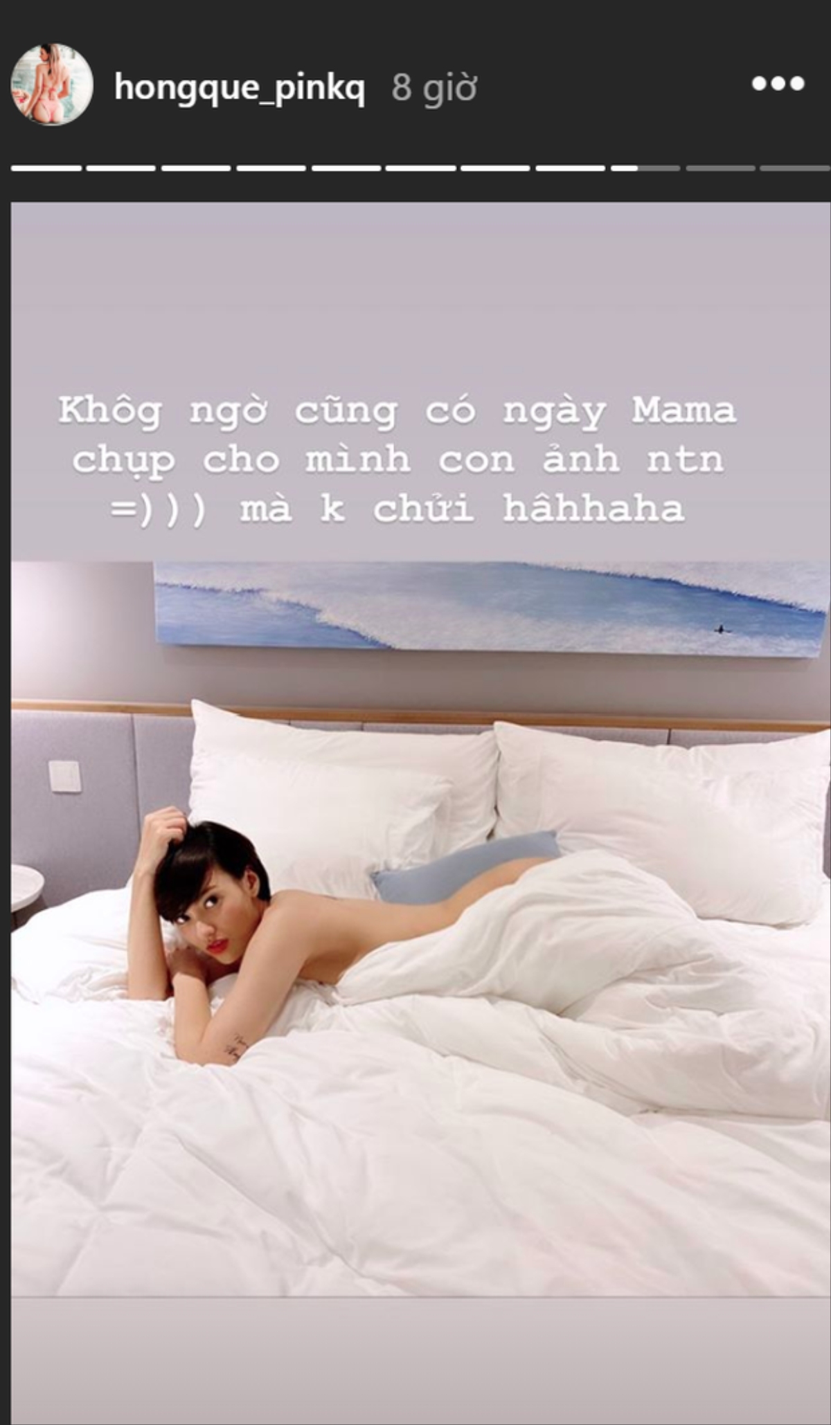 Hồng Quế lại 'chơi lớn' khoe ảnh bán nude táo bạo, hé lộ người chụp... là mẹ ruột Ảnh 4