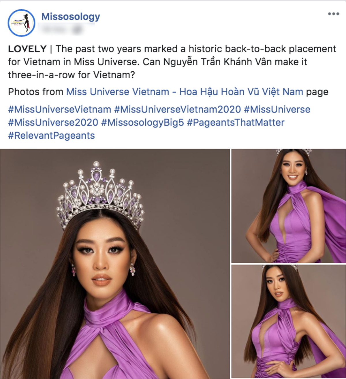 Missosology kỳ vọng Khánh Vân tiếp nối H'Hen Niê - Hoàng Thùy tạo chuỗi in-top lịch sử tại Miss Universe Ảnh 1