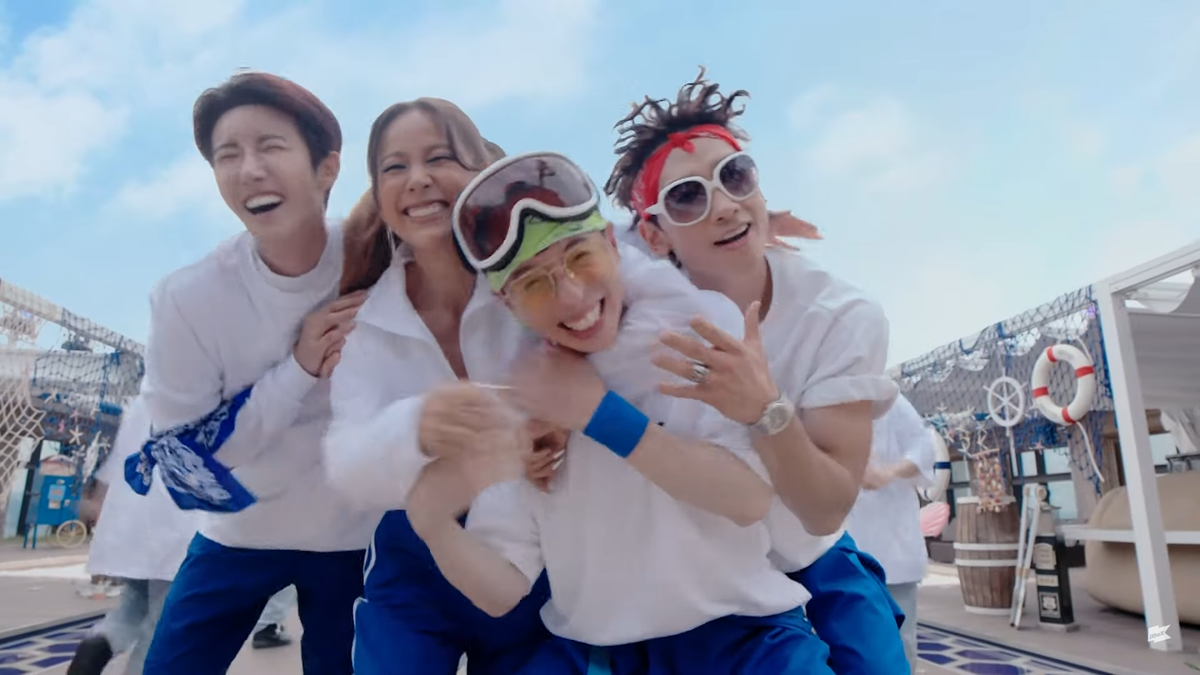 SSAK3 (Bi Rain - Lee Hyori - Yoo Jae Suk) nhây hết cỡ trong MV In Summer, thành viên thứ 4 bất ngờ lộ diện phút cuối? Ảnh 10