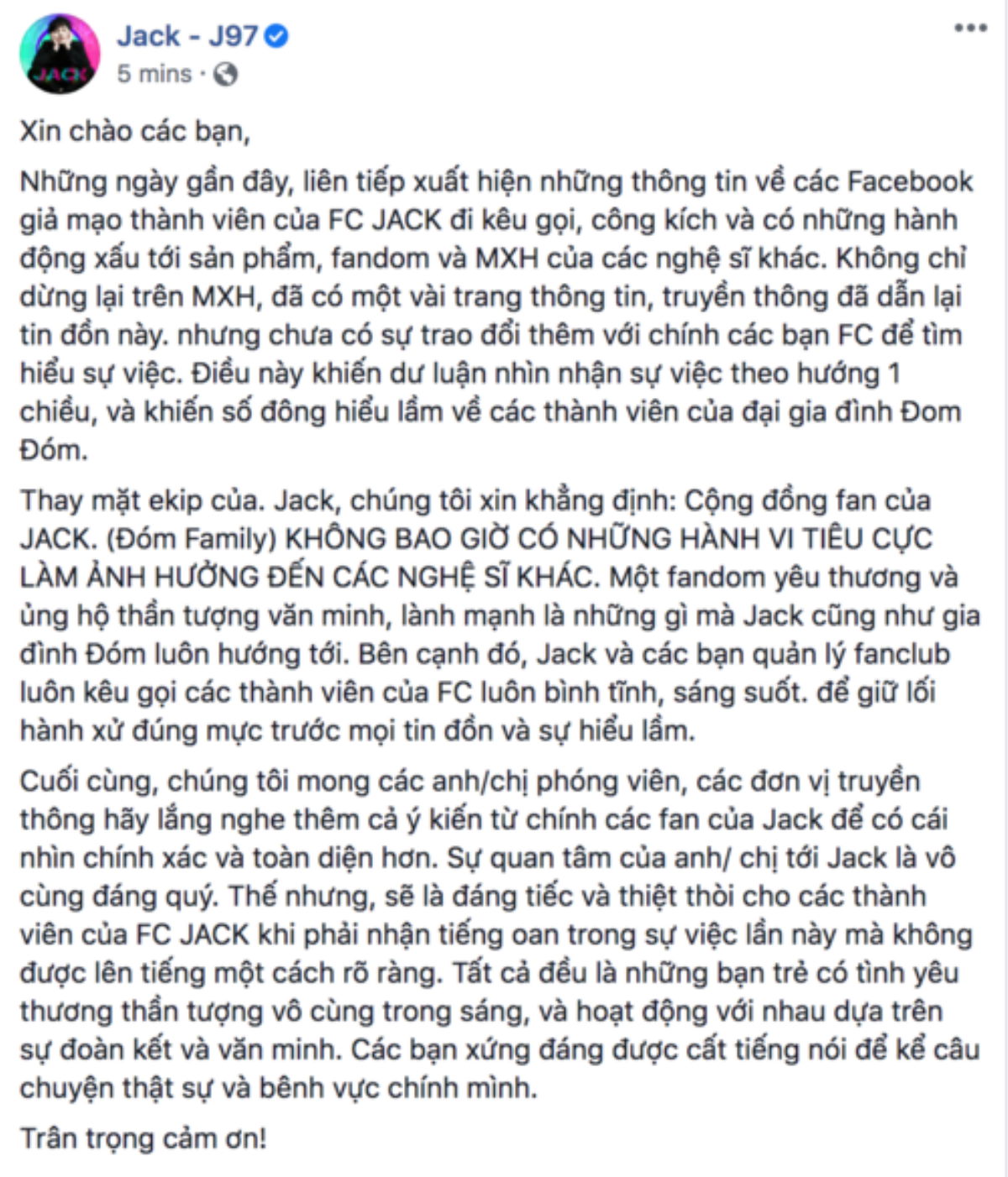 Vpop tuần qua: Phía Jack lên tiếng trước nghi vấn FC chơi xấu Sơn Tùng M-TP, K-ICM đổ máu liên tục trên trường quay Túy họa Ảnh 2