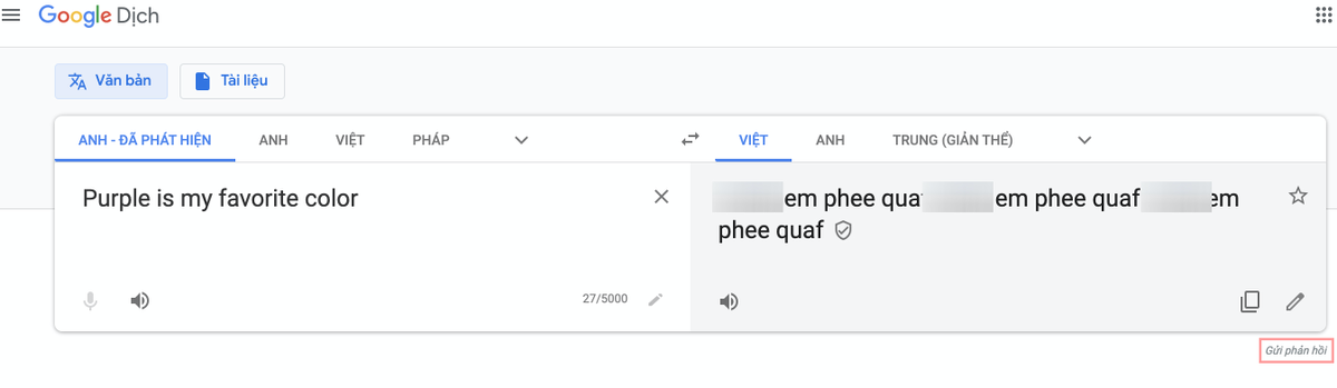 Google Dịch Việt Nam lại lần nữa bị phá hoại: Từ câu 'Purple is my favorite color' bình thường thành câu dung tục Ảnh 6