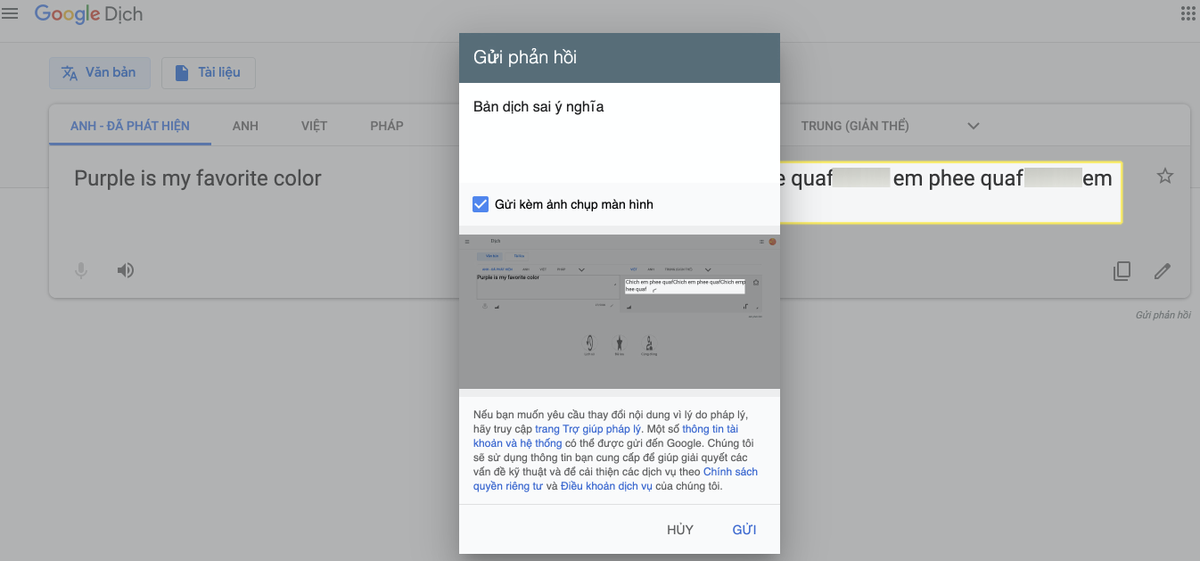 Google Dịch Việt Nam lại lần nữa bị phá hoại: Từ câu 'Purple is my favorite color' bình thường thành câu dung tục Ảnh 7