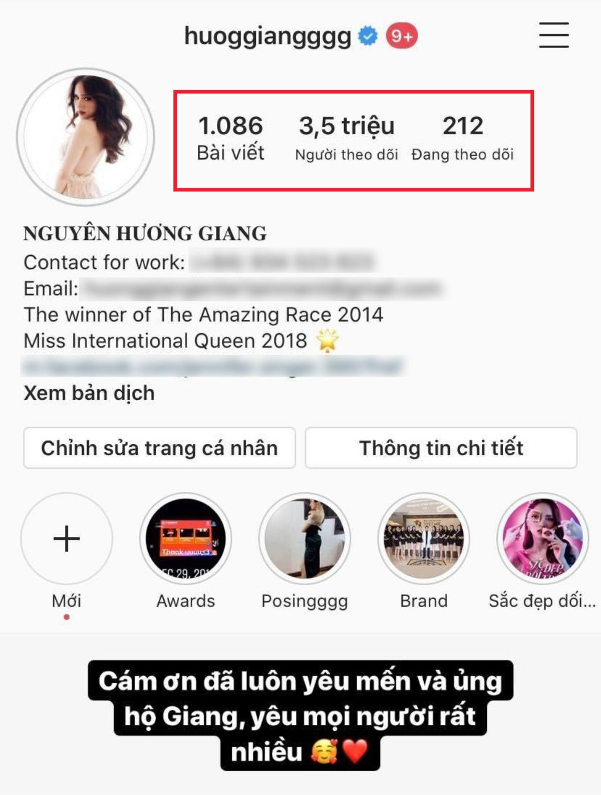 Hương Giang cán mốc 3.5 triệu lượt theo dõi Instagram: 'Đại tỷ' hot nhất dàn hoa hậu Việt Ảnh 2