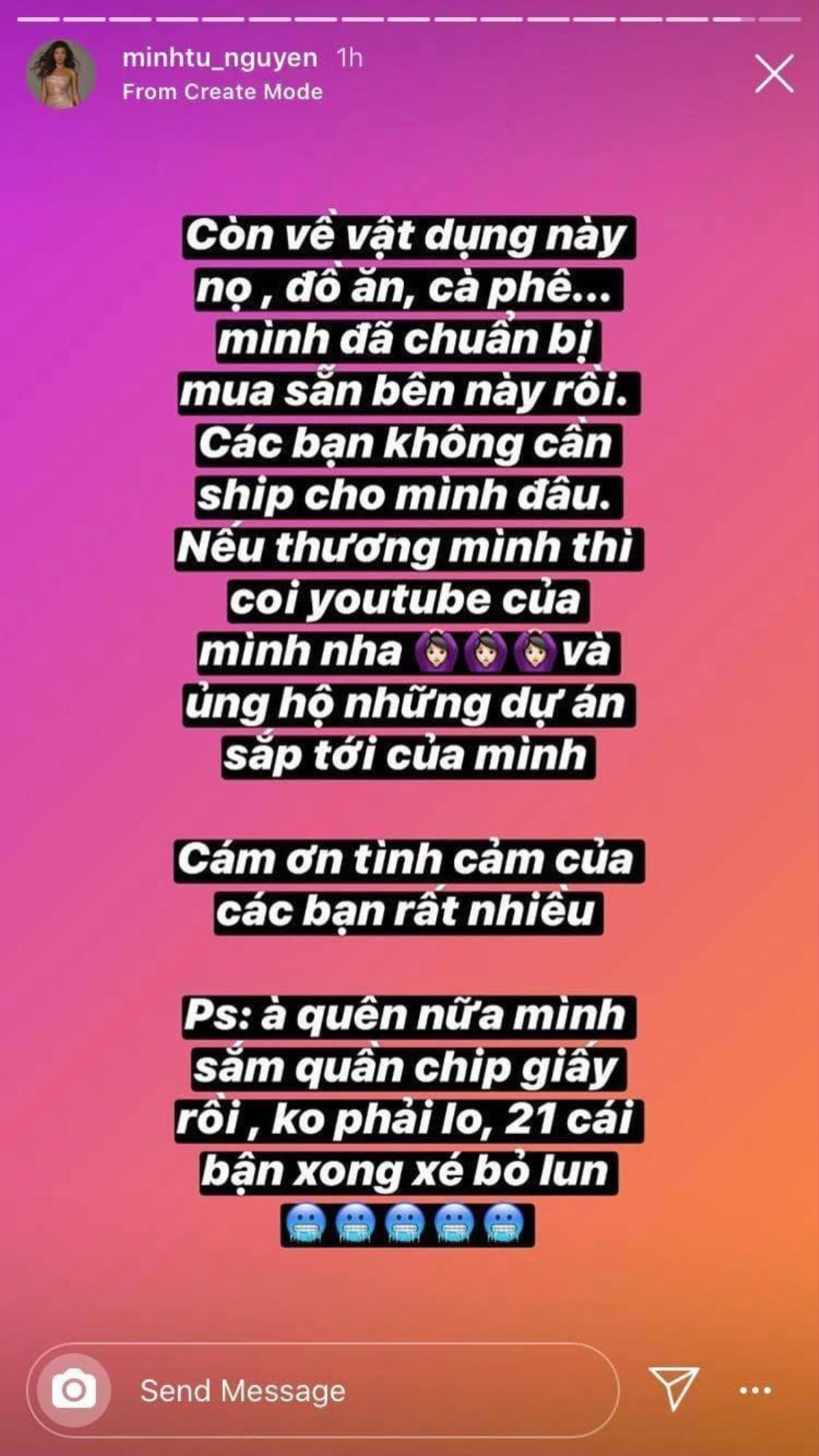 Minh Tú gửi lời cảm ơn, dặn dò fan không ra sân bay đón trong ngày về nước Ảnh 3