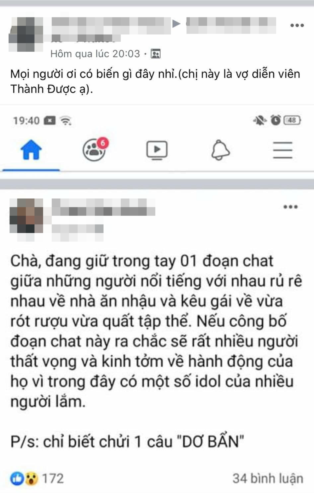 Bà xã diễn viên Thành Được ẩn ý đang giữ chứng cứ 'gọi gái' của nhiều sao Việt Ảnh 6