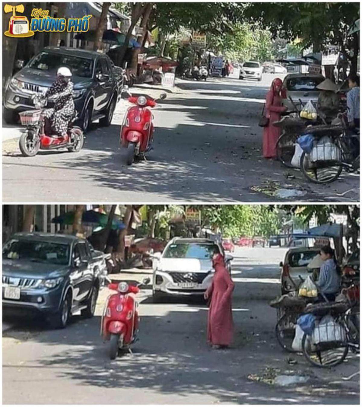 Thản nhiên dựng xe giữa đường rồi vào mua trái cây, nữ 'ninja' khiến nhiều người ngao ngán: 'Không hiểu kiểu gì?' Ảnh 1